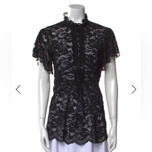 Paco Rabanne Black Lace Blouse